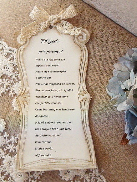 Tag - obrigada pela Presença Casamento - 10 un