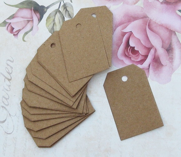 Tags em Papel Craft - 50 UN