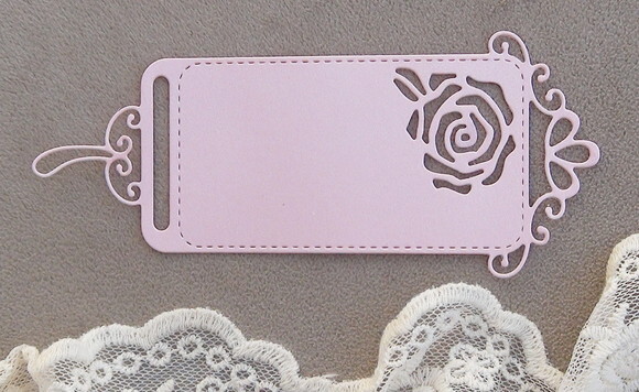 Tags em Papel Metallic - 20 un - Rosa.