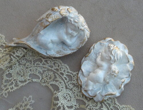 Anjos em gesso - 2 UN