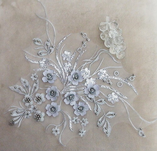 Aplique de Flores em 3d - 01 Unidade