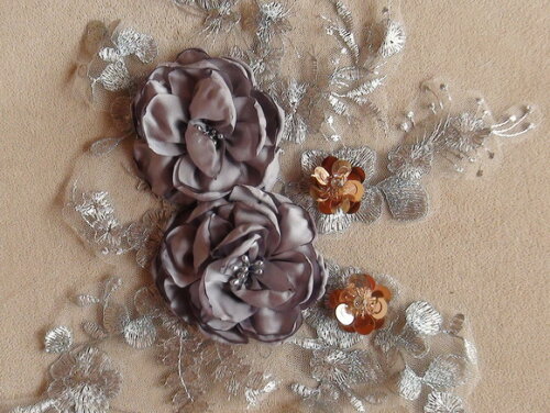 Aplique de Flores em 3d - 01 Unidade