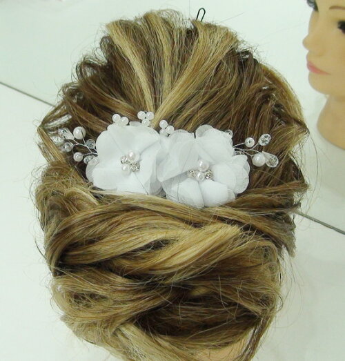 Arranjo para Cabelo de Noivas - 1 Unidade - Branco