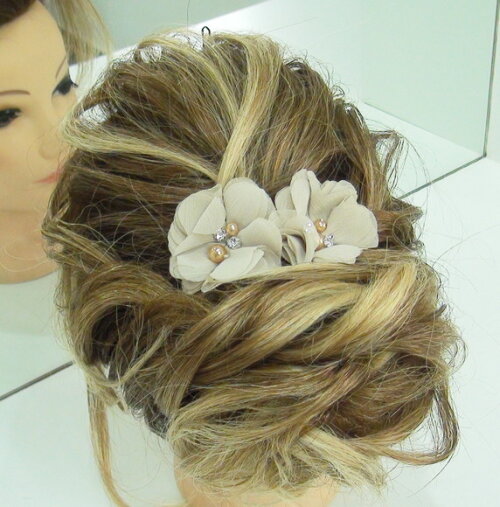 Arranjo para Cabelo de Noivas - 1 Unidade - Marron Claro
