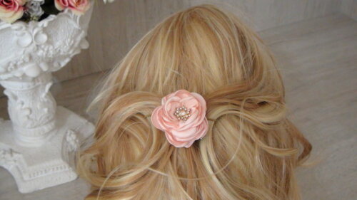 Arranjo para Cabelo de Noivas - 1 Unidade - Pêssego
