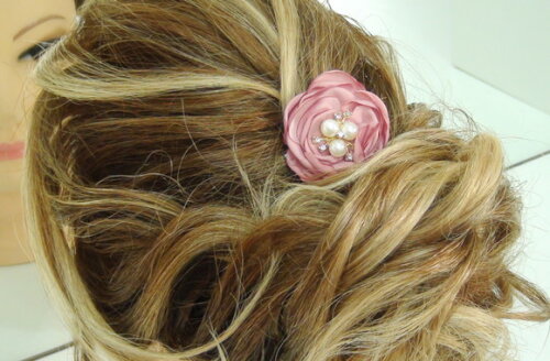 Arranjo para Cabelo de Noivas - 1 Unidade - Rosa Antigo