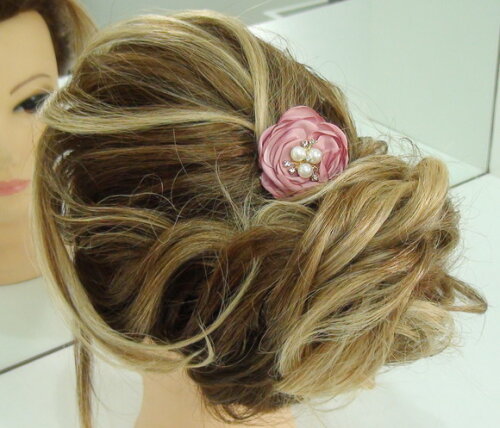 Arranjo para Cabelo de Noivas - 1 Unidade - Rosa Antigo