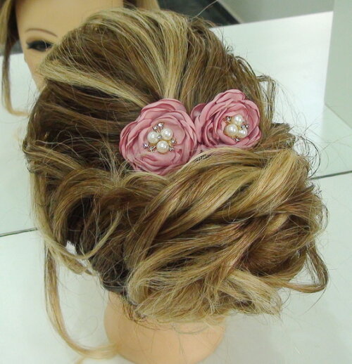 Arranjo para Cabelo de Noivas - 1 Unidade - Rosa Antigo