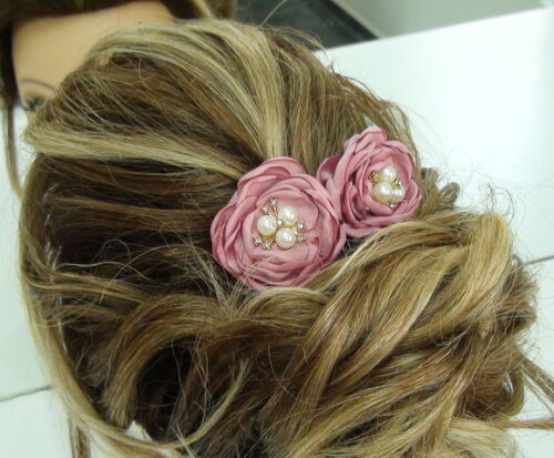 Arranjo para Cabelo de Noivas - 1 Unidade - Rosa Antigo
