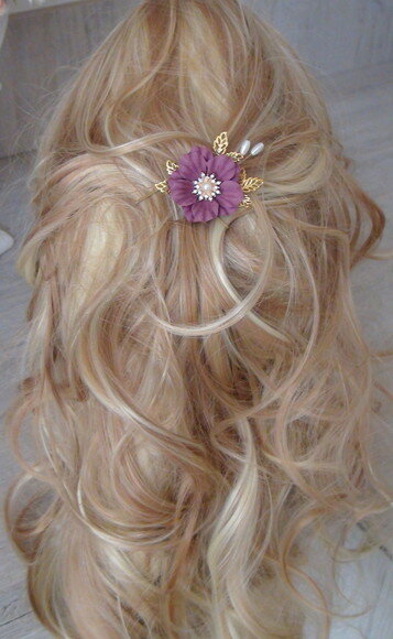 Arranjo para Cabelo de Noivas - 1 Unidade - Rose Escuro