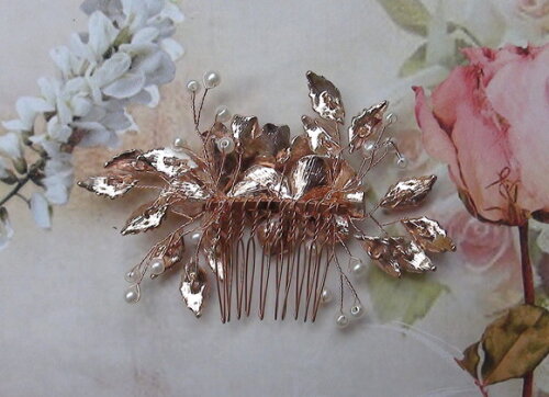 Arranjo para Cabelo de Noivas - Rose Gold - 01 un