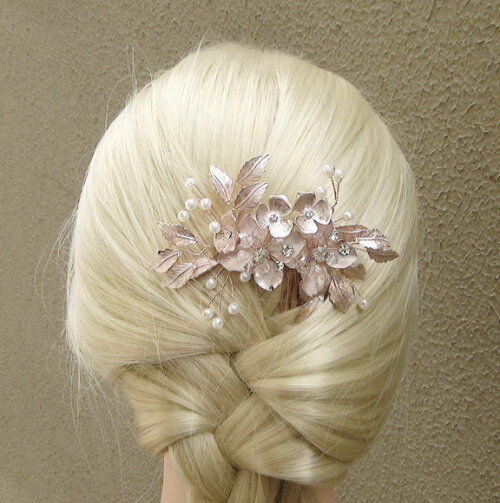 Arranjo para Cabelo de Noivas - Rose Gold - 01 un