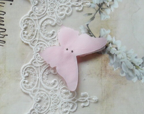 Borboletas em 3d Rosa - 7,5x5,5cm - 05 un