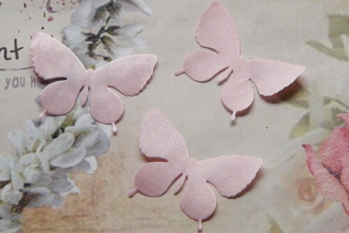 Borboletas em Cetim - 100 un - 5x4 cm - Rosa
