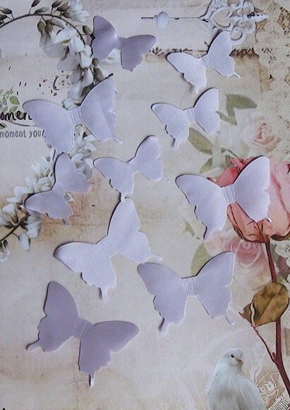 Borboletas em Cetim - 25 un - Lilás - 6,0x4,5cm