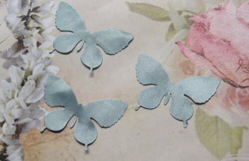 Borboletas em Cetim - 5x4 cm -verde - 25 un