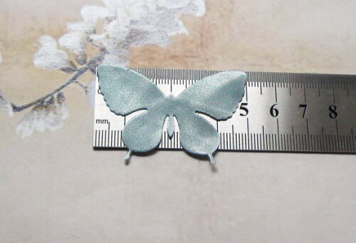 Borboletas em Cetim - 5x4 cm -verde - 25 un