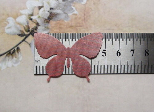 Borboletas em Cetim - 5x4 cm - Rose Terra - 25 un