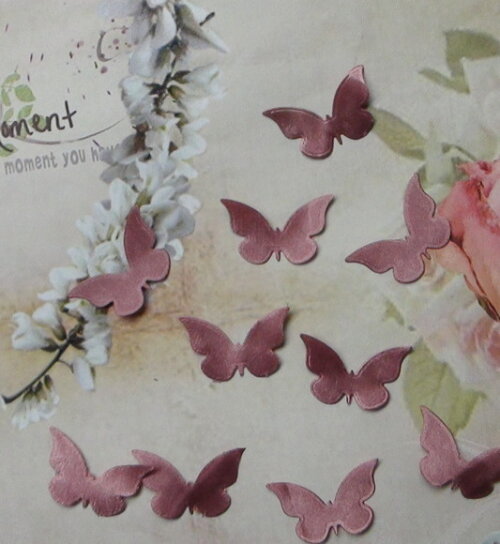 Borboletas em Cetim - 75un - 3,5x2,5cm