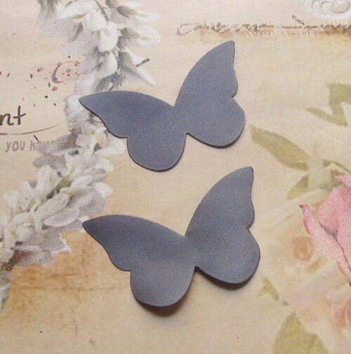Borboletas em Cetim - Azul Petróleo - 6,0 x 4,5 cm - 50 un