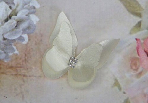 Borboletas em Cetim - Dupla Camada - 05 un - 5,5x4,0 Cm.