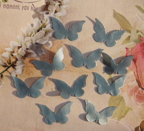 Borboletas em Cetim -100 un - 3,5x2,5cm - Verde Musgo