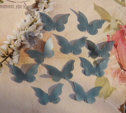 Borboletas em Cetim -100 un - 3,5x2,5cm - Verde Musgo
