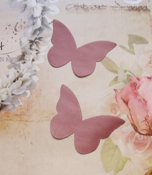 Borboletas em Cetim -100 un - Rose Queimado - 6,0 x 4,5 cm