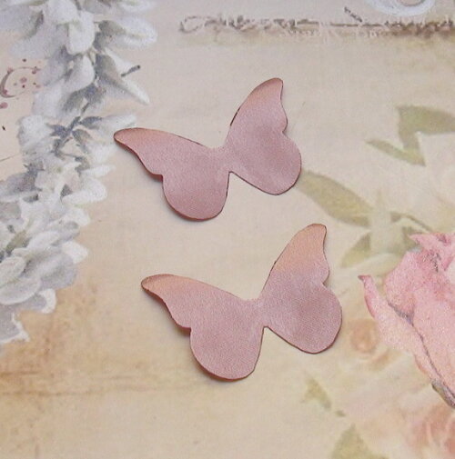 Borboletas em Cetim -100 un - Rose Queimado - 6,0 x 4,5 cm