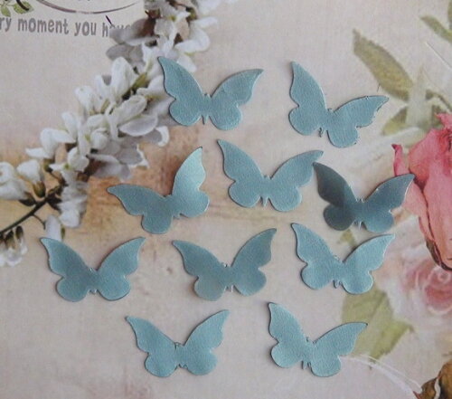 Borboletas em Cetim -100 un - 3,5x2,5cm - Verde Musgo