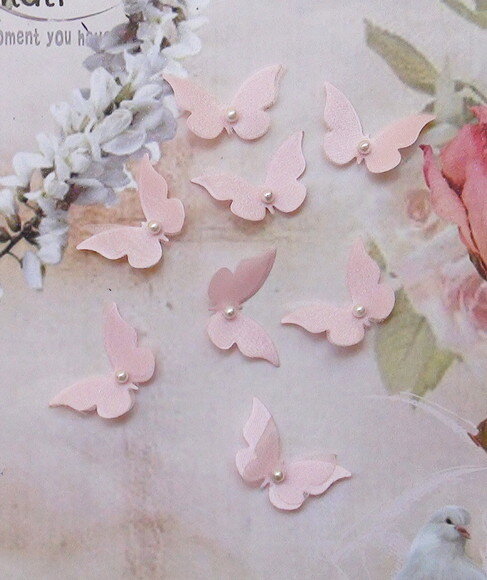 Borboletas em Cetim e Organza Cristal - 20un