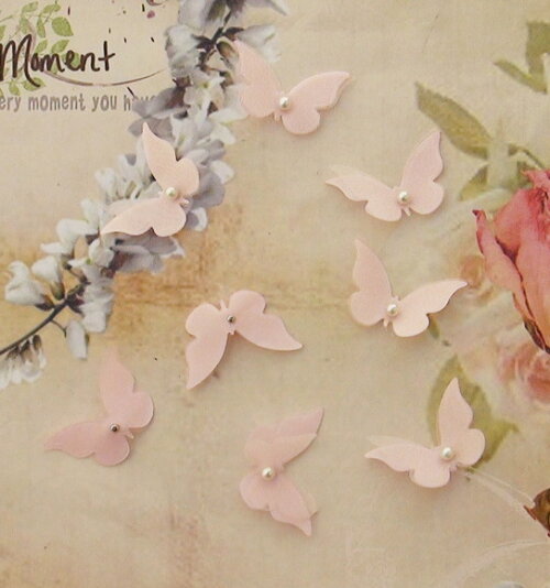 Borboletas em Cetim e Organza Cristal - 20un