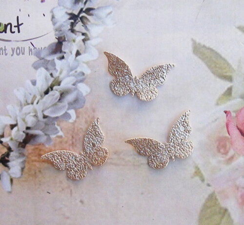Borboletas em Couro Sintético - Rose Gold - 20 UN