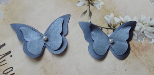Borboletas em Dupla Camada - 05 un - 6,0 x 5,0cm