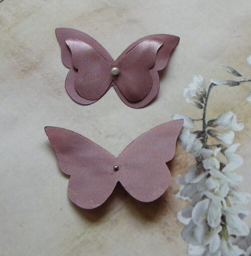 Borboletas em Dupla Camada - 10 un - 6,0 x 5,0 cm