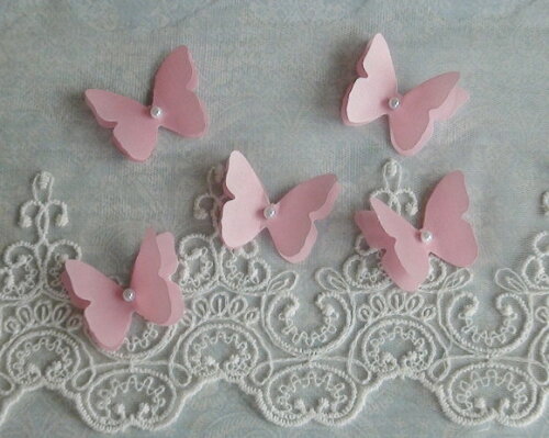 Borboletas em Dupla Camada - 15 un - 4,0 x 3,5cm