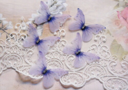 Borboletas em Organza Dupla Camada - 05 un