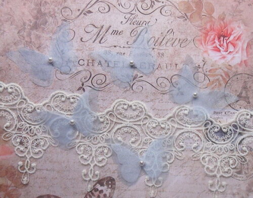 Borboletas em Organza Dupla Camada - 10 un