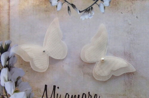 Borboletas em Organza Dupla Camada - 5,5x4,0cm -05 un