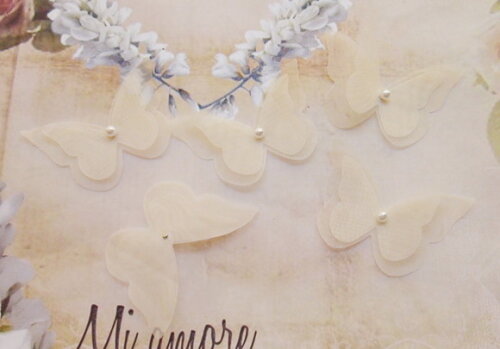 Borboletas em Organza Dupla Camada - 5,5x4,0cm -05 un