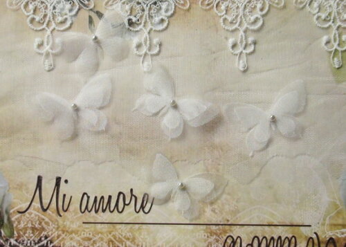Borboletas em Organza Dupla Camada - Branca 25 un
