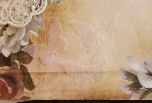 Borboletas em Organza Rosa - 3,5 x 2,5 cm - 25 un