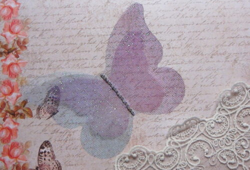 Borboletas em Tule Gliter Dupla Camada 14x10 Cm- 05 un