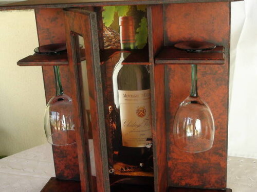 Caixa Porta Vinho - 2 Taças