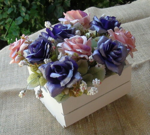 Caixote Médio com Flores