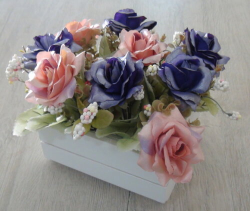 Caixote Médio com Flores