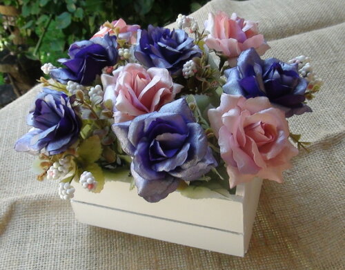 Caixote Médio com Flores