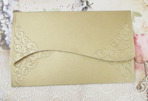 Envelope para Convite de Casamento Dourado - 180g