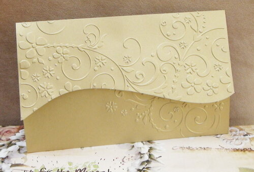 Envelope para Convite de Casamento Dourado - 180g