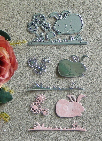 Faca de Corte para Scrapbooking - Coelhos Páscoa